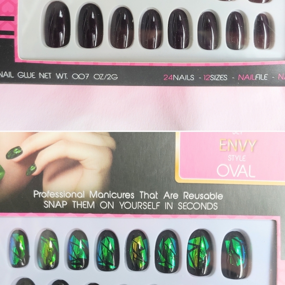 Nailhur Press-on Nail Sets Envy & Wisteria